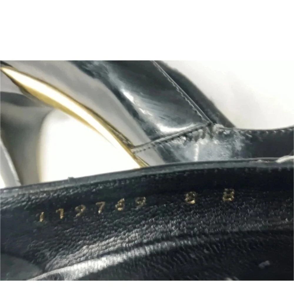 Gucci Black Leather Studded D’Orsay Pumps Size 8 B Shoes Heels